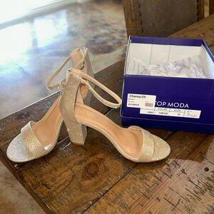 Sparkly Gold High Heels